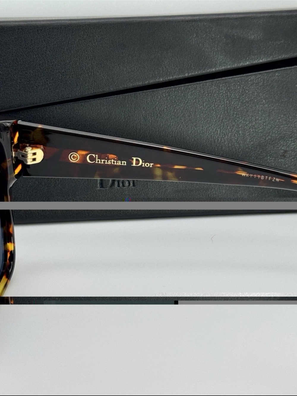 Dior Tortoiseshell Frame Sunglasses with Blue Lenses - Picture 6 of 8